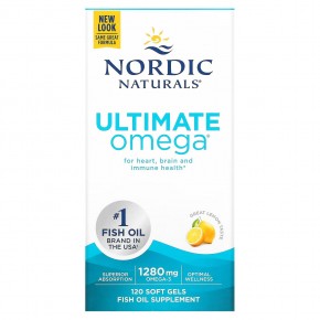 Nordic Naturals, Ultimate Omega, со вкусом лимона, 640 мг, 120 капсул в Москве - eco-herb.ru | фото
