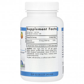 Nordic Naturals, Витамин D3, апельсин, 25 мкг (1000 МЕ), 120 мягких таблеток в Москве - eco-herb.ru | изображение Nordic Naturals, Витамин D3, апельсин, 25 мкг (1000 МЕ), 120 мягких таблеток в Москве - eco-herb.ru | фото