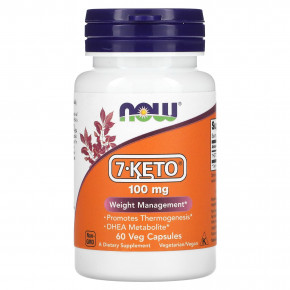 NOW Foods, 7-KETO, 100 мг, 60 капсул - описание