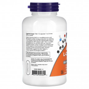 NOW Foods, ацетил-L-карнитин, 500 мг, 200 растительных капсул в Москве - eco-herb.ru | фото