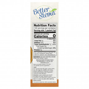 NOW Foods, Better Stevia®, низкокалорийный подсластитель, оригинальный вкус, 100 пакетиков, 100 г (3,5 унции) в Москве - eco-herb.ru | фото
