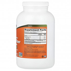 NOW Foods, сертифицированная органическая клетчатка акации в порошке, 340 г (12 унций) в Москве - eco-herb.ru | фото