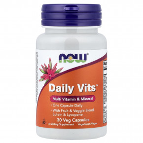 NOW Foods, Daily Vits™, 30 растительных капсул - описание | фото