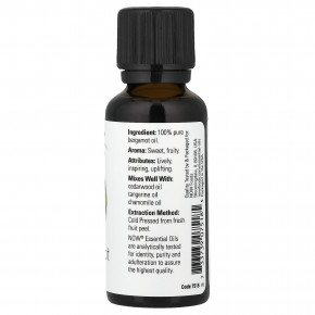 NOW Foods, Эфирные масла, бергамот, 1 жидкая унция (30 мл) в Москве - eco-herb.ru | фото