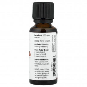 NOW Foods, Эфирные масла, гвоздика, 30 мл (1 жидкая унция) в Москве - eco-herb.ru | изображение NOW Foods, Эфирные масла, гвоздика, 30 мл (1 жидкая унция) в Москве - eco-herb.ru | фото