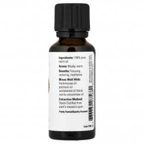 NOW Foods, эфирные масла, на 100% чистая мирра, 30 мл (1 жидк. унция) в Москве - eco-herb.ru | фото