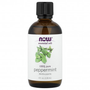 NOW Foods, эфирные масла, перечная мята, 118 мл (4 жидк. унции) - описание | фото