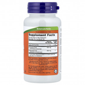 NOW Foods, эхинацея и корень желтокорня, 100 растительных капсул в Москве - eco-herb.ru | фото