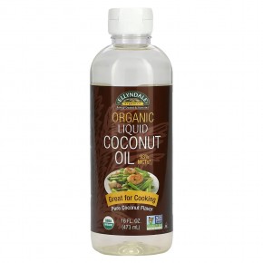 NOW Foods, Ellyndale Organics, Organic Liquid Coconut Oil, Pure Coconut, 16 fl oz (473 ml) в Москве - eco-herb.ru | фото