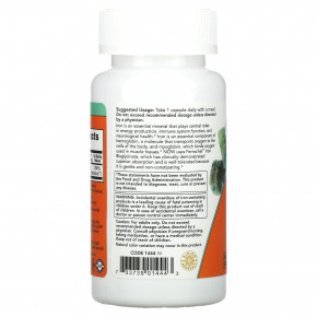 NOW Foods, железо, 36 мг, 90 растительных капсул в Москве - eco-herb.ru | фото