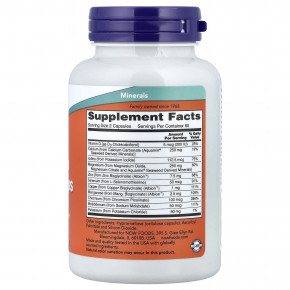 NOW Foods, капсулы с полным спектром минералов, 120 капсул в Москве - eco-herb.ru | фото