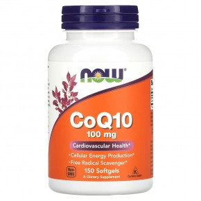 NOW Foods, коэнзим Q10, 100 мг, 150 капсул - описание