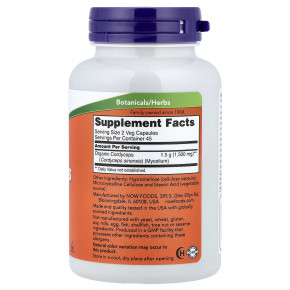 NOW Foods, кордицепс, 90 вегетарианских капсул (750 мг в 1 капсуле) в Москве - eco-herb.ru | фото