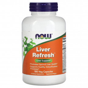 NOW Foods, Liver Refresh, 180 растительных капсул - описание | фото