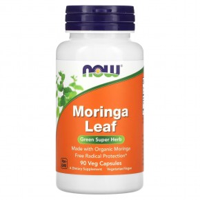 NOW Foods, Moringa Leaf, 90 Veg Capsules в Москве - eco-herb.ru | фото