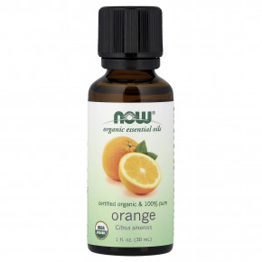 NOW Foods, органические эфирные масла, апельсин, 30 мл (1 жидк. унция) - описание | фото