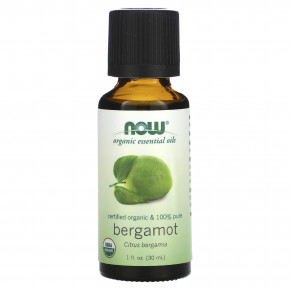 NOW Foods, Органические эфирные масла, Бергамот, 1 унция (30 мл) - описание
