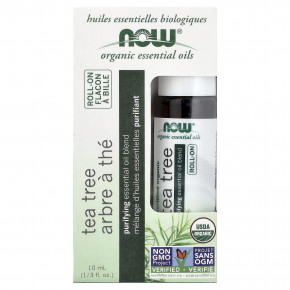 NOW Foods, органические эфирные масла, чайное дерево, в шариковой капсуле, 10 мл (1/3 жидк. унции) в Москве - eco-herb.ru | фото
