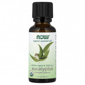 NOW Foods, органические эфирные масла, эвкалипт, 30 мл (1 жидк. унция) - описание