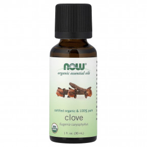NOW Foods, Органические эфирные масла, гвоздика, 1 жидк. унц. (30 мл) в Москве - eco-herb.ru | фото