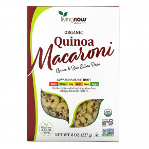 NOW Foods, органические макароны из киноа, без глютена, 227 г (8 унций) в Москве - eco-herb.ru | фото