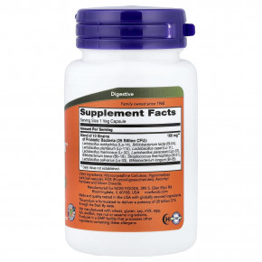 NOW Foods, Probiotic-10™, 25 млрд, 50 растительных капсул в Москве - eco-herb.ru | фото