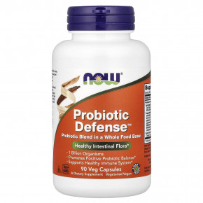 NOW Foods, Probiotic Defense™, 90 растительных капсул - описание | фото