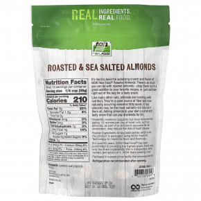 NOW Foods, Real Food, миндаль, обжаренный и с морской солью, 454 г (16 унций) в Москве - eco-herb.ru | фото