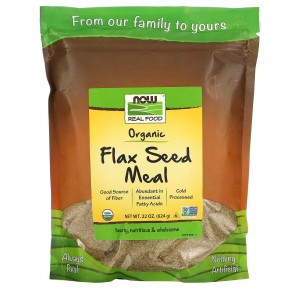 NOW Foods, Real Food, мука из органических семян льна, 624 г (1,4 фунта) - описание
