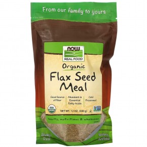 NOW Foods, Real Food, органическая мука из семян льна, 340 г (12 унций) - описание