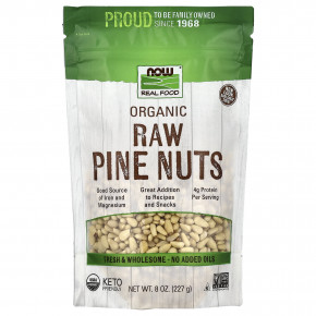 NOW Foods, Real Food, органические необработанные кедровые орехи, 227 г (8 унций) в Москве - eco-herb.ru | фото