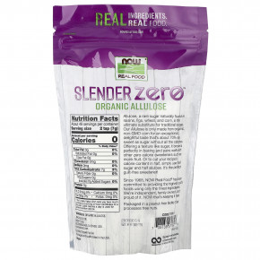 NOW Foods, Real Food, Slender Zero™, органическая аллюлоза, 340 г (12 унций) в Москве - eco-herb.ru | фото