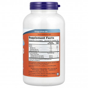 NOW Foods, рыбий жир с омега-3, 1000 мг, 200 капсул из рыбьего желатина в Москве - eco-herb.ru | фото