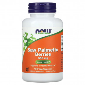 NOW Foods, Saw Palmetto, для мужского здоровья, 550 мг, 100 растительных капсул в Москве - eco-herb.ru | фото