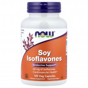 NOW Foods, соевые изофлавоны, 120 растительных капсул - описание | фото