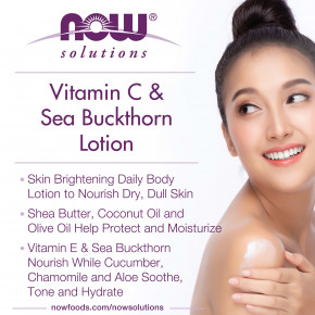 NOW Foods, Solutions, лосьон с витамином C и облепихой, 237 мл (8 жидк. унций) в Москве - eco-herb.ru | фото