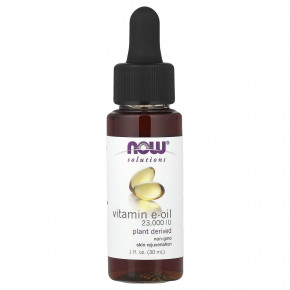 NOW Foods, Solutions, масло с витамином E, 30 мл (1 жидк. унция) - описание | фото