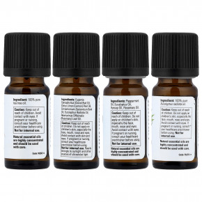 NOW Foods, Solutions, Seasonal Changes, набор сбалансированных эфирных масел, 4 флакона, 1/3 жидк. Унции (10 мл) каждый в Москве - eco-herb.ru | фото