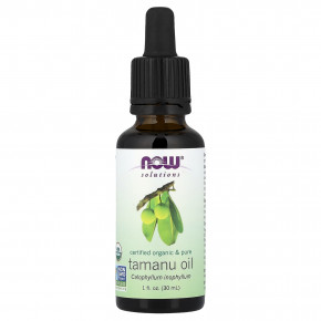 NOW Foods, Solutions, сертифицированное органическое и чистое масло таману, 30 мл (1 жидк. унция) в Москве - eco-herb.ru | фото