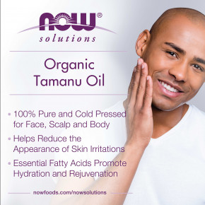 NOW Foods, Solutions, сертифицированное органическое и чистое масло таману, 30 мл (1 жидк. унция) в Москве - eco-herb.ru | фото