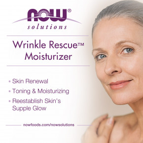NOW Foods, Solutions, увлажняющий крем Wrinkle Rescue™, 57 г (2 унции) в Москве - eco-herb.ru | фото