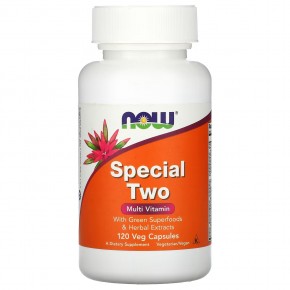 NOW Foods, Special Two, мультивитамины, 120 растительных капсул - описание