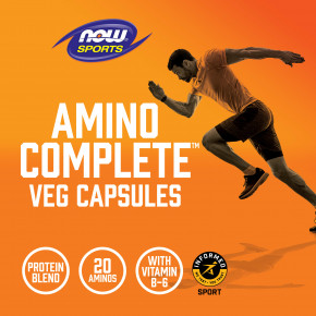 NOW Foods, Sports, Amino Complete™, аминокислотный комплекс, 120 растительных капсул в Москве - eco-herb.ru | фото