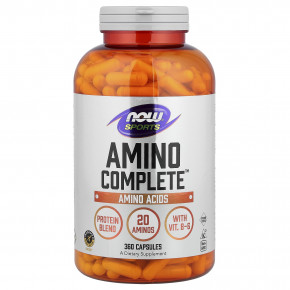 NOW Foods, Sports, Amino Complete™, комплекс аминокислот, 360 капсул - описание | фото