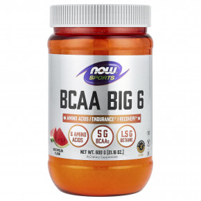 NOW Foods, Sports, BCAA Big 6, арбуз, 600 г (21,16 унции) в Москве - eco-herb.ru | фото