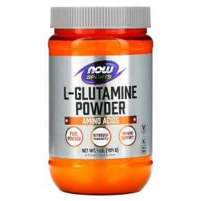 NOW Foods, Sports, L-глютамин, 454 г (1 фунт) - описание