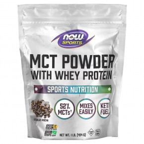 NOW Foods, Sports, порошок MCT с сывороточным протеином, шоколадный мокко, 454 г (1 фунт) в Москве - eco-herb.ru | фото