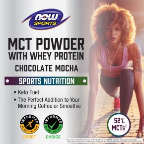 NOW Foods, Sports, порошок MCT с сывороточным протеином, шоколадный мокко, 454 г (1 фунт) в Москве - eco-herb.ru | фото