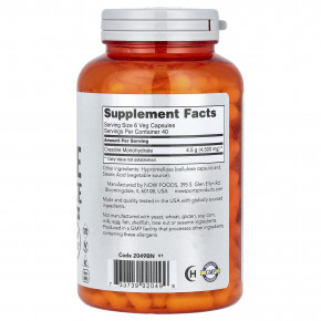 NOW Foods, Sports, моногидрат креатина, 750 мг, 240 вегетарианских капсул в Москве - eco-herb.ru | фото