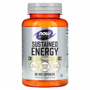 NOW Foods, Sustained Energy, 90 растительных капсул - описание | фото